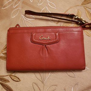 Coach Burnt Orange Wristlet/Wallet
